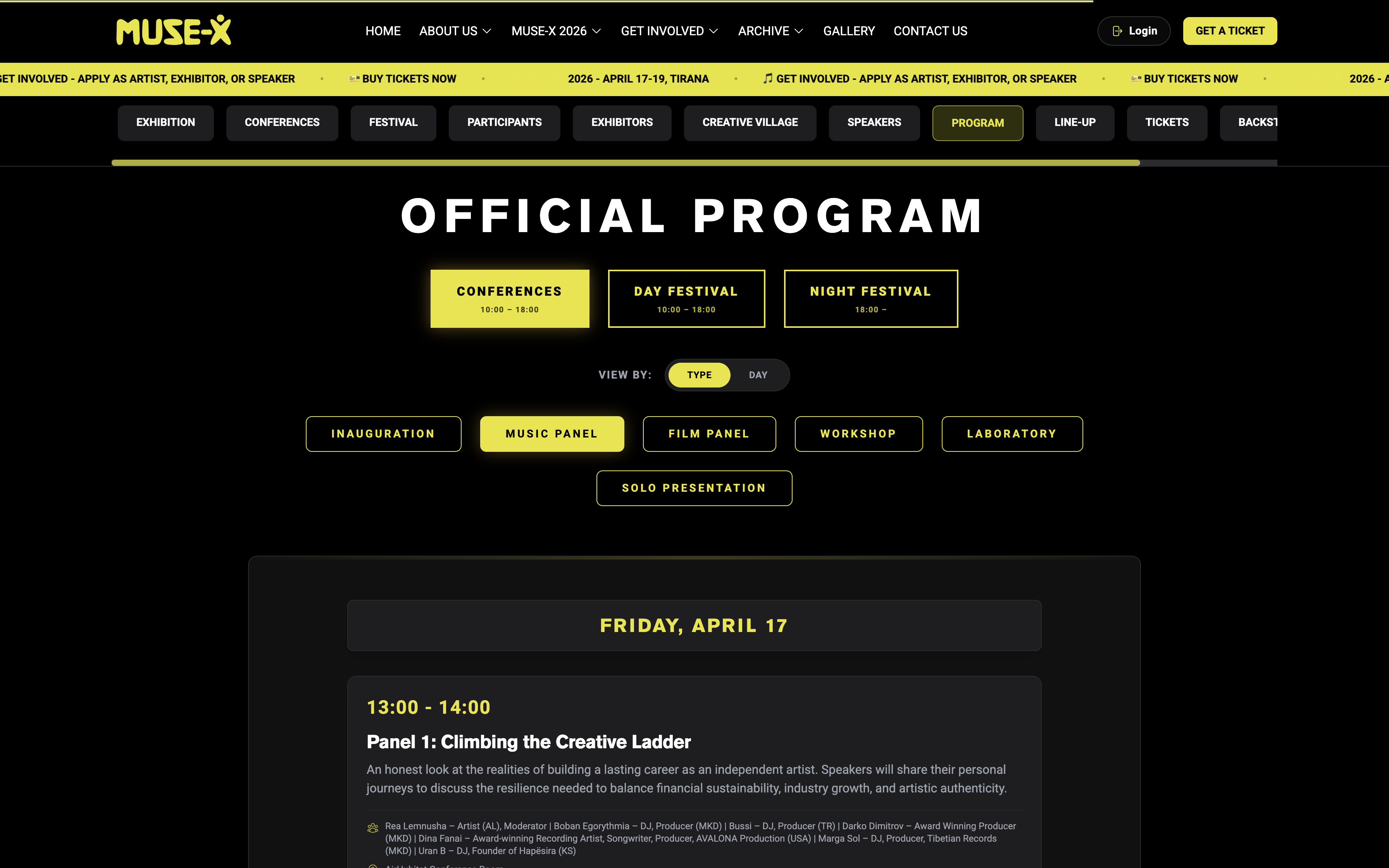 Programme Grid